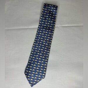 Giorgio Del Sarto Elephant Pattern Silk Tie EUC